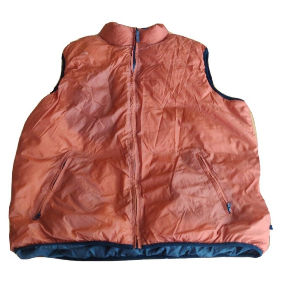 Vintage Moose Creek Mens Vest Reversible Puffer Size XL Full Zip Gray Orange - Picture 3 of 8